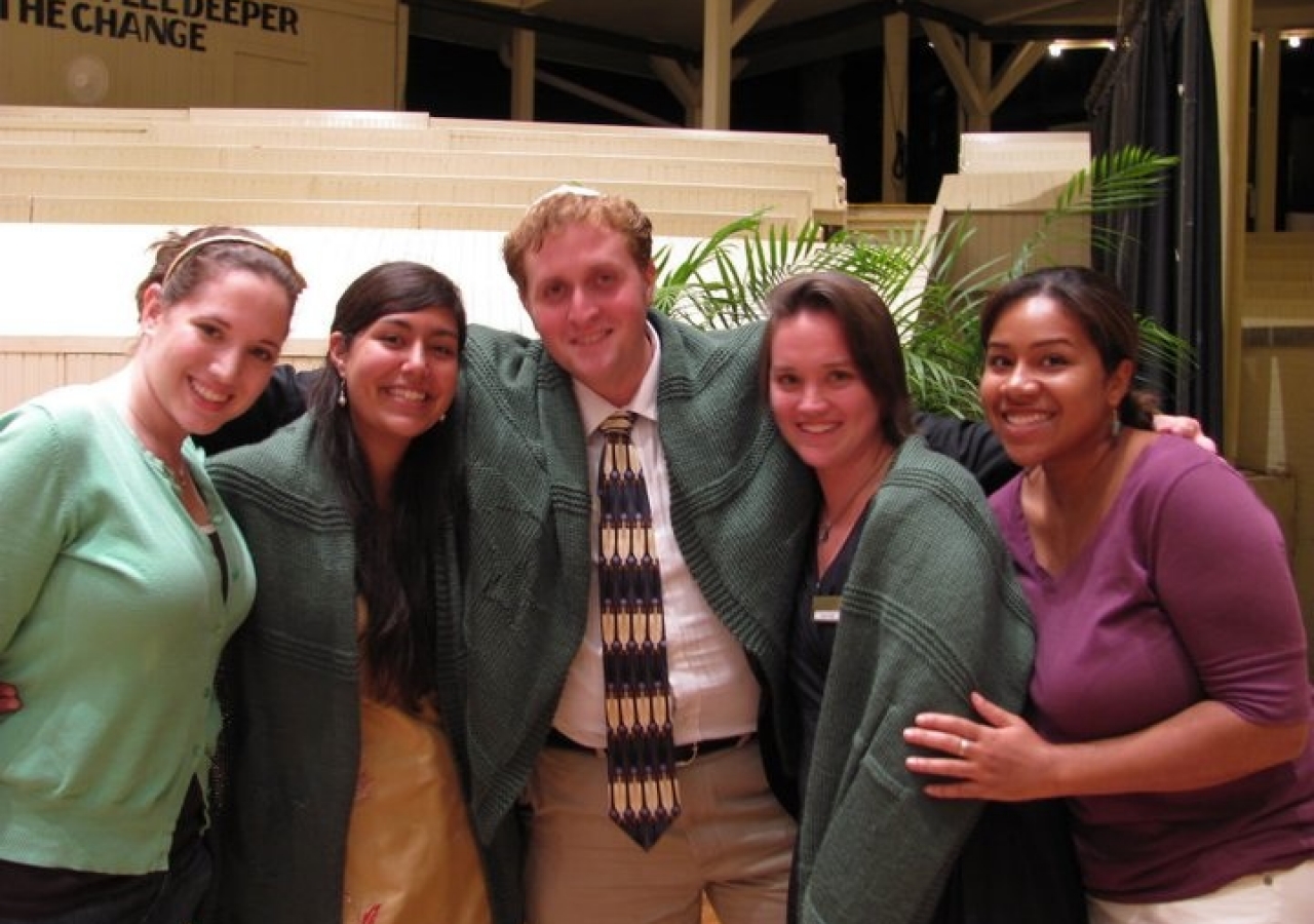 Nureen Gulamali with other programme participants of different faiths at the Abrahamic Interfaith Mass, held during the summer of 2010 at Chautauqua.