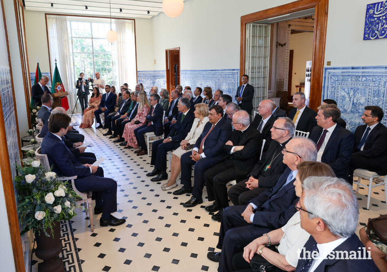 President Marcelo Rebelo de Sousa addresses attendees including members of Mawlana Hazar Imam’s family and senior leaders of government, civil society, and the Aga Khan Development Network.