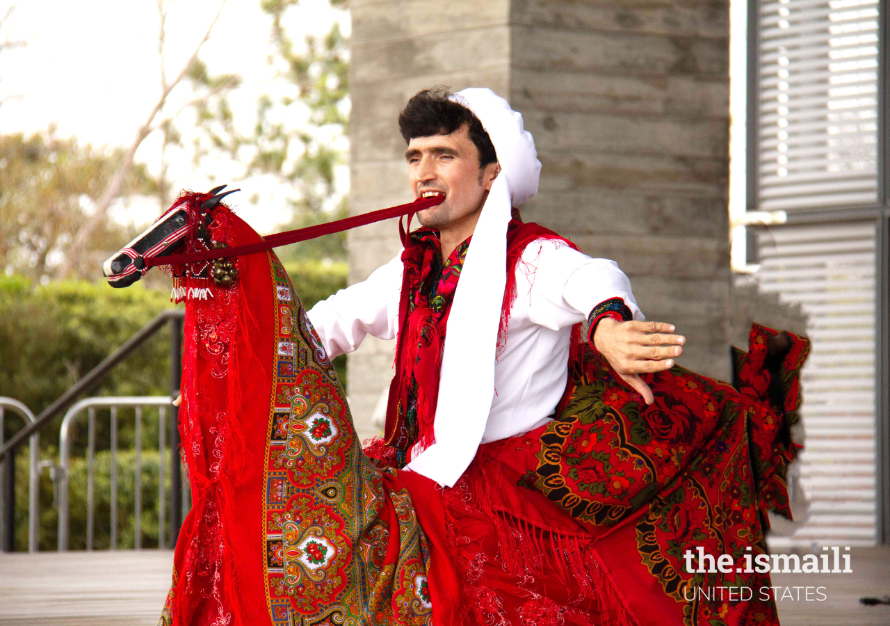 Performer from the Zoroastrian Community of Greater Houston celebrating rebirth and renewal at Navroz Spring Festival 2024