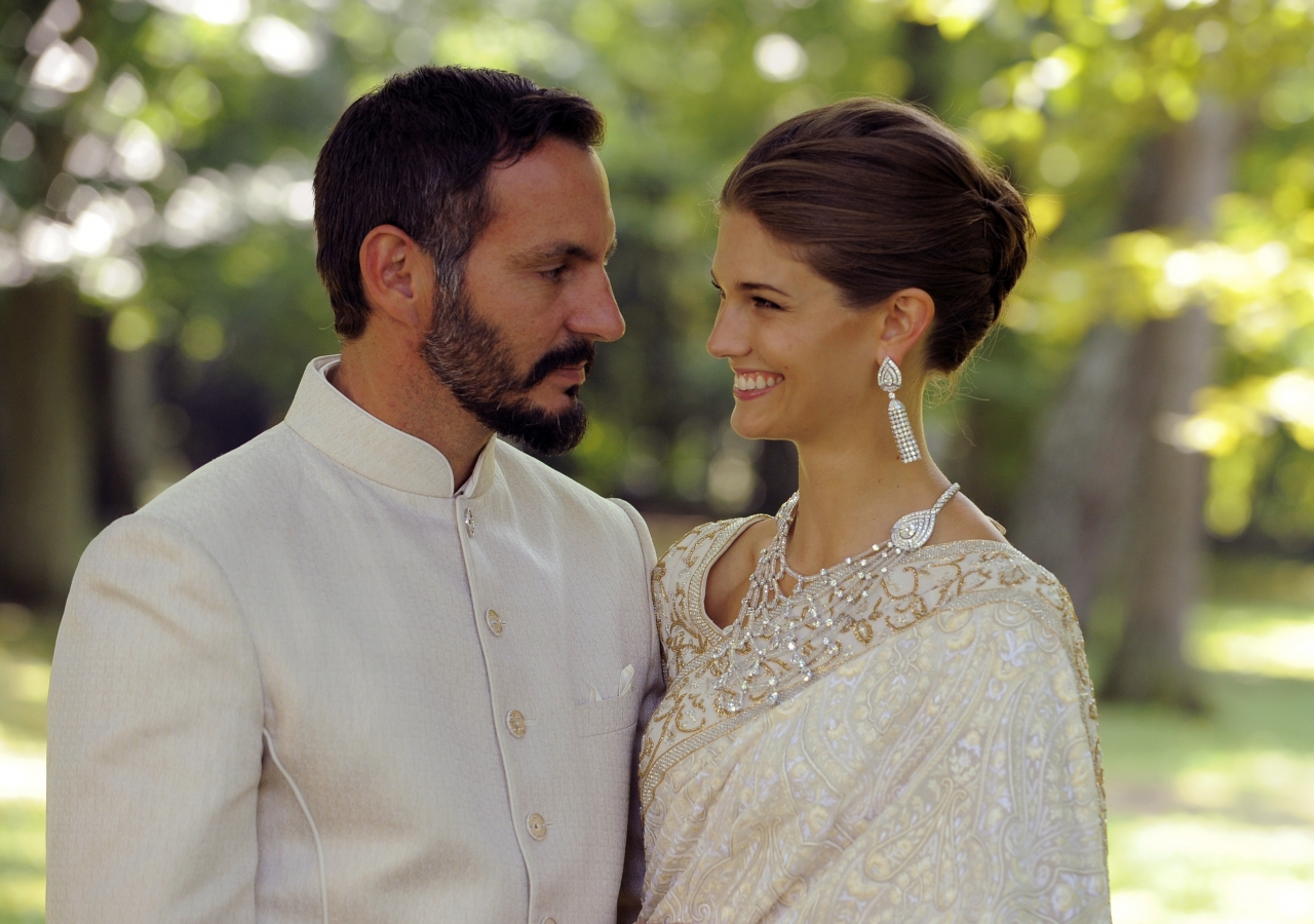 Prince Rahim and Princess Salwa were married on 31 August 2013 on the shores of Lake Geneva in Switzerland.