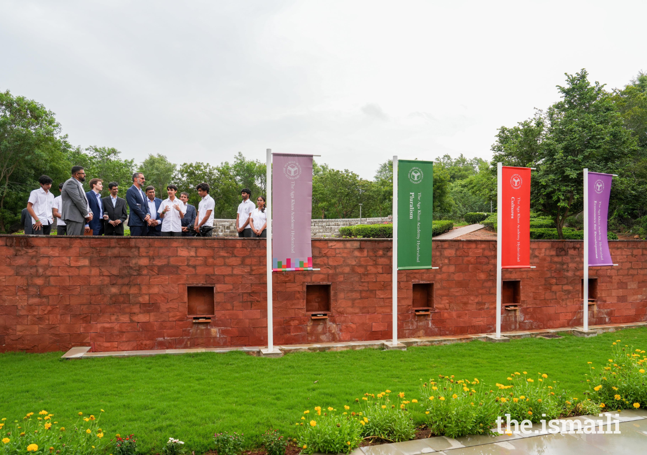 Students accompanied the princes on a tour of the Academy, where they surveyed the facilities that enable a balance between curricular and co-curricular activities.