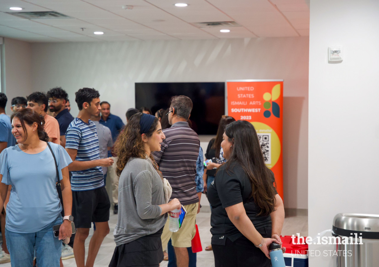 Students, parents, and members of leadership gathered at the Open House of the new Jamatkhana.