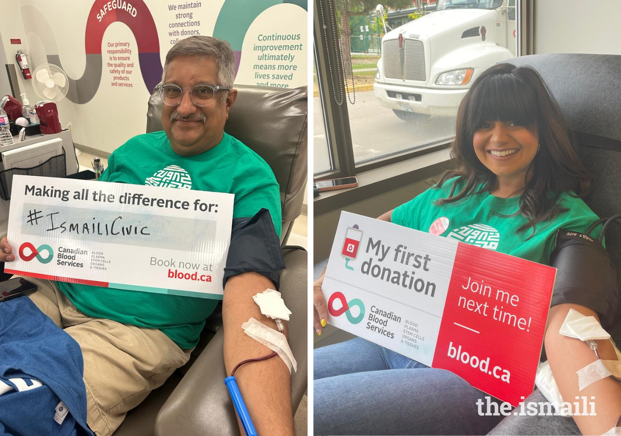 Members of the community in Canada donated blood to boost much-needed supplies. 