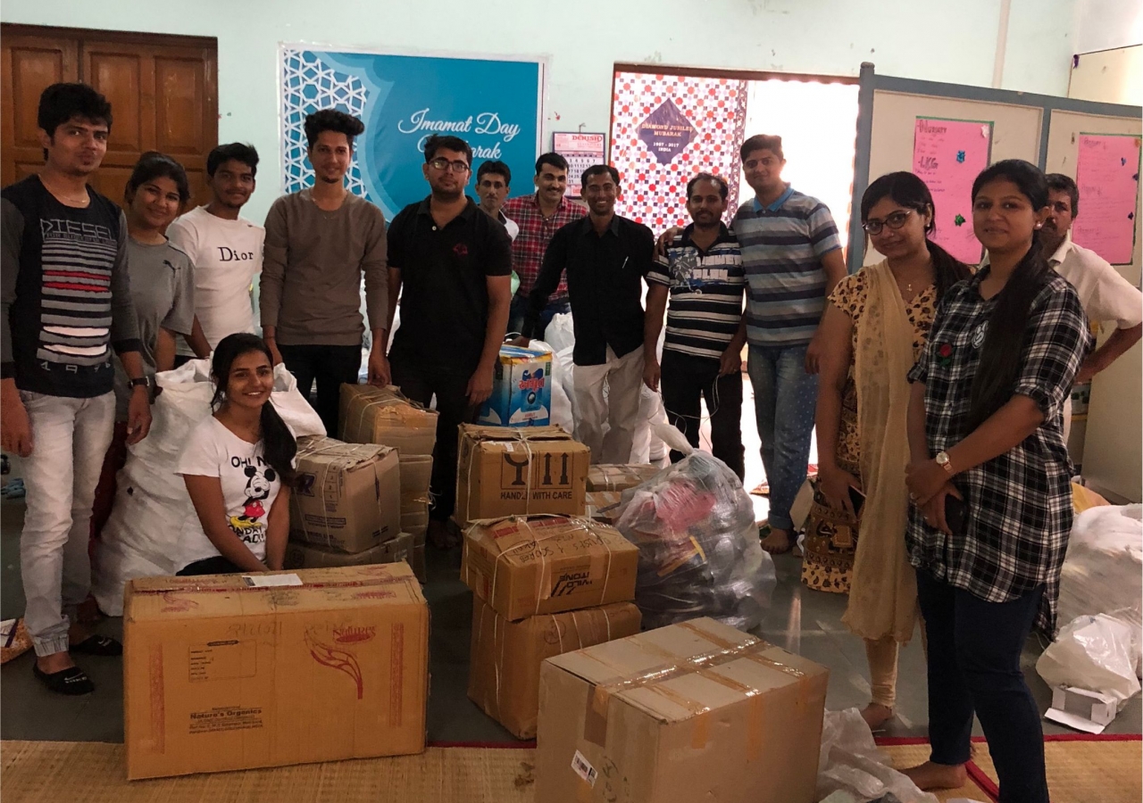 Items loaded in the truck to be sent to Kerala