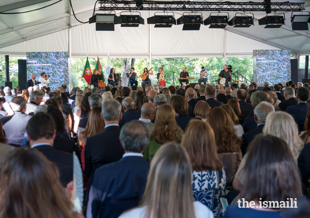 Guests enjoy a performance from the Aga Khan Master Musicians in collaboration with the Amara quartet. 