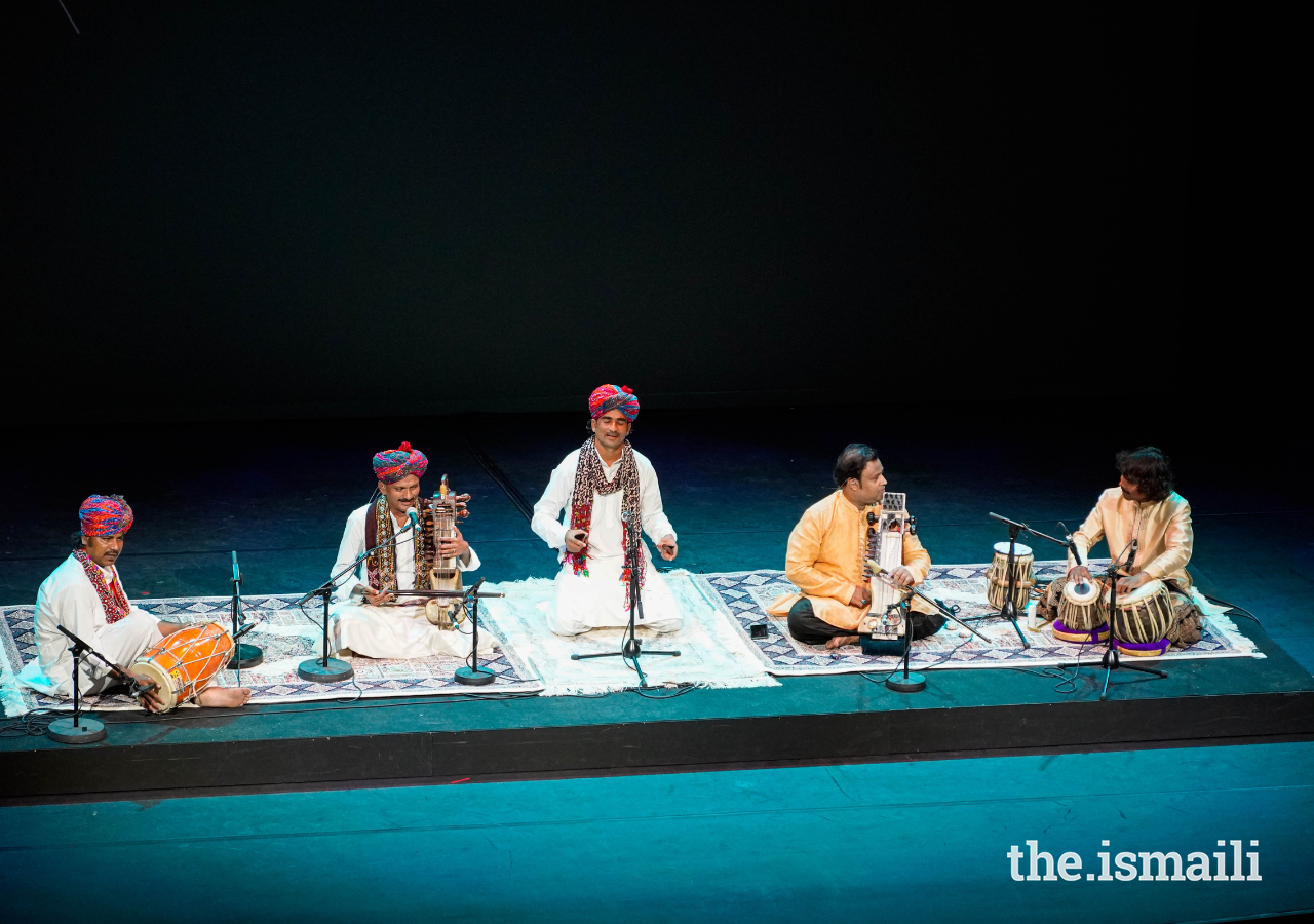 Asin Khan Langa and Dilshad Khan from India, performed a piece that brought together folk and classical styles on the sarangi.