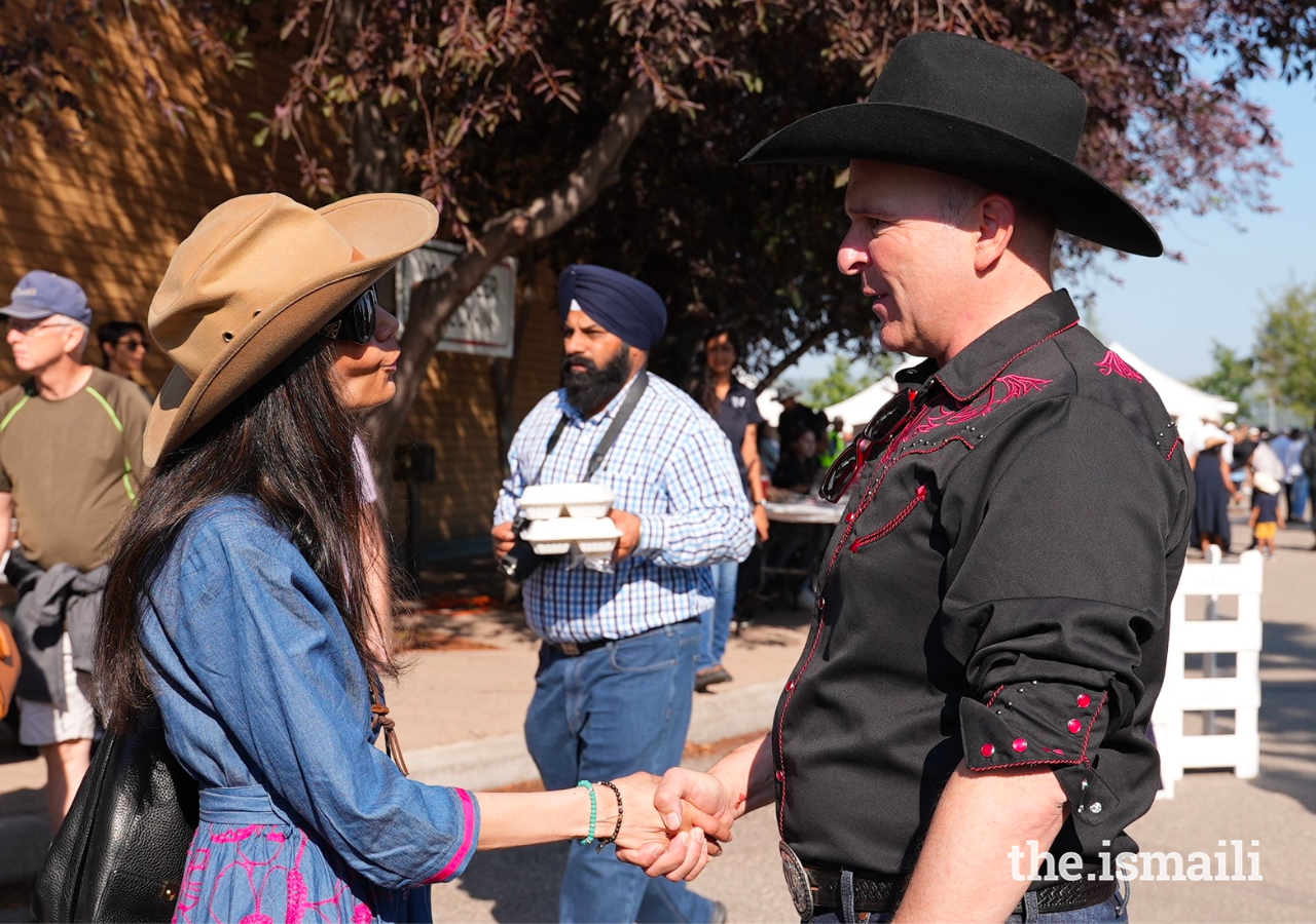 Ismaili Council for Prairies President Fauzia Lalani-Khudabux with Minister of Tourism of Canada Randy Boissonnault.