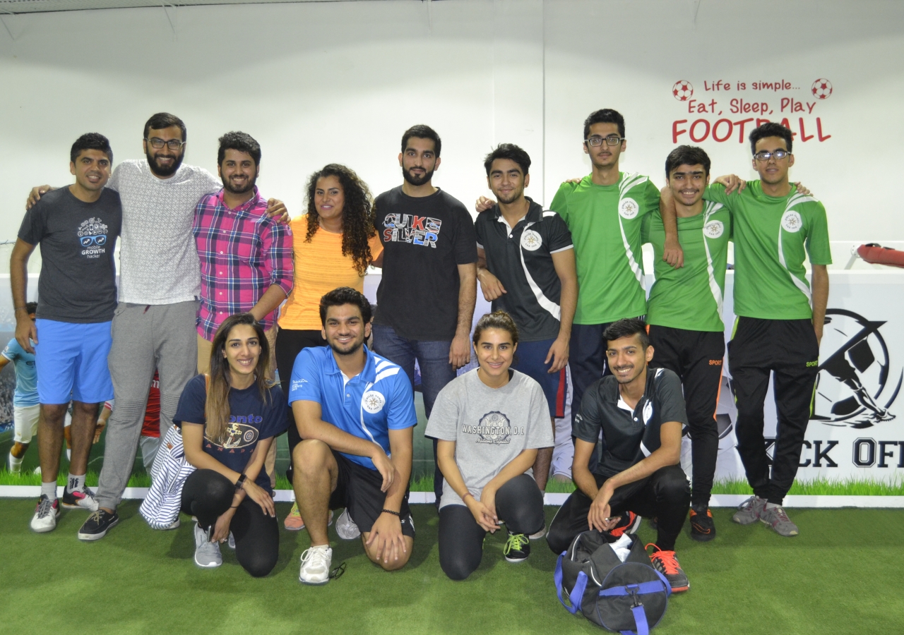 Ismaili youth after an indoor football game