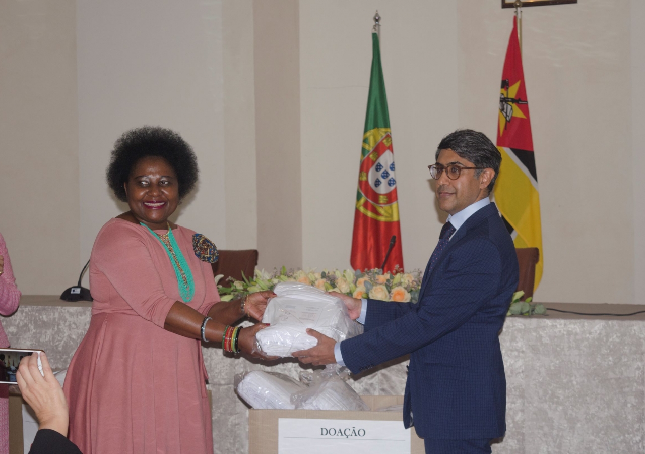 The Secretary of State of the Province of Maputo, Vitória Dias Diogo and Deputy of the AKDN Diplomatic Representative to Mozambique, Rui Carimo