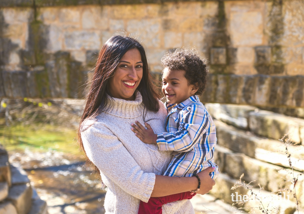 Dr. Aliya Sheriff with her son Azekiel.