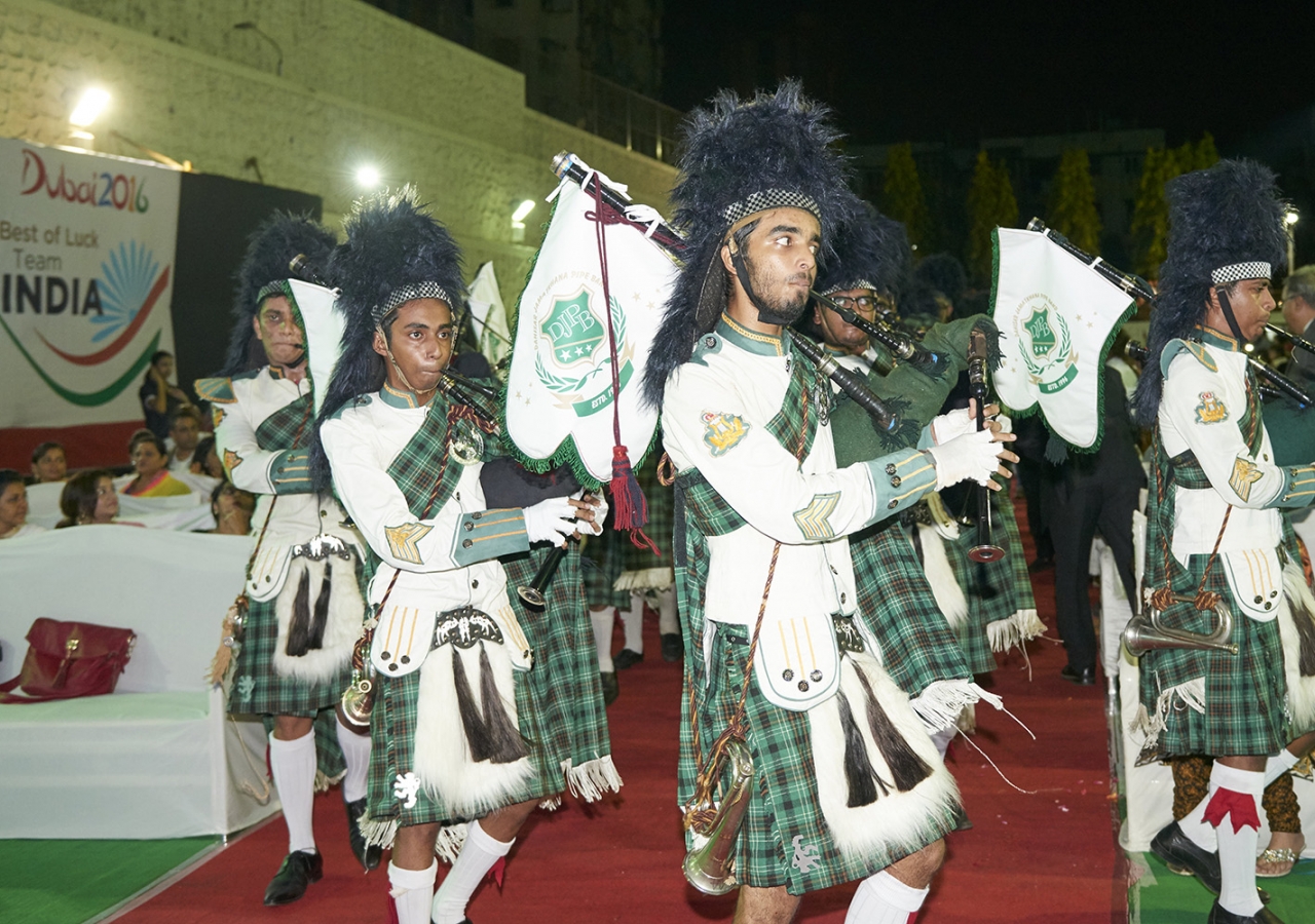 The India Jamat celebrated their athletes with pomp and ceremony. Shams Maredia