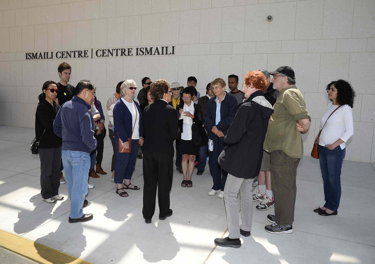 A group of visitors during Doors Open Toronto receive a tour of the Ismaili Centre. Moez Visram