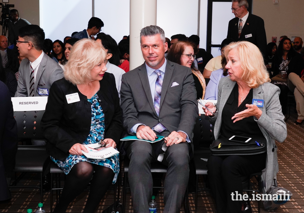 Candidates running for Georgia House and Georgia State Senate connect at the Nonpartisan Candidate Forum in October 2018 prior to the general elections in November 