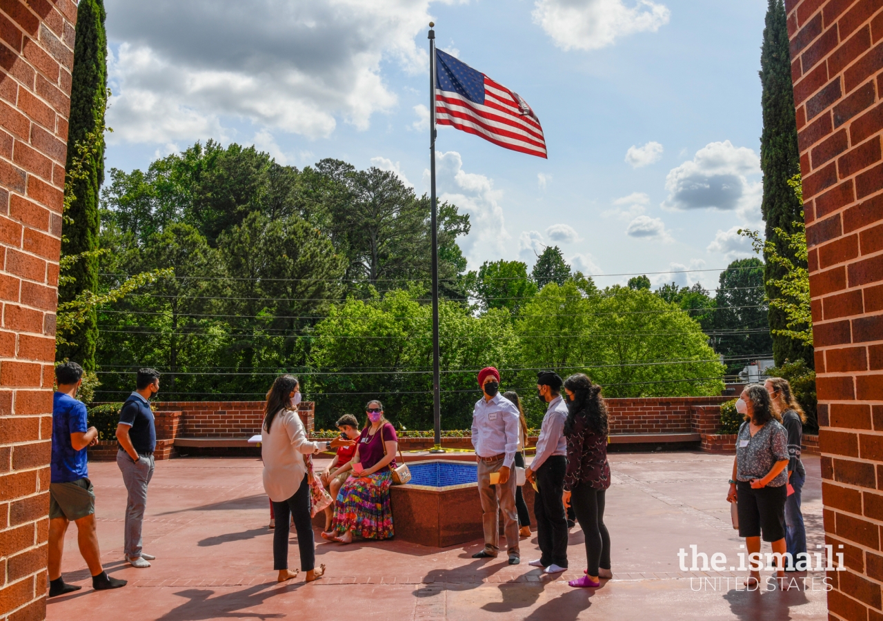 Interfaith Atlanta Youth Board members tour the Ismaili Jamatkhana in Atlanta to celebrate the plurality of religion.