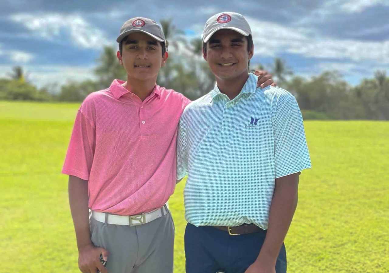 Aydin (left) and Zidan (right) at a Southeastern Junior Golf Tournament.