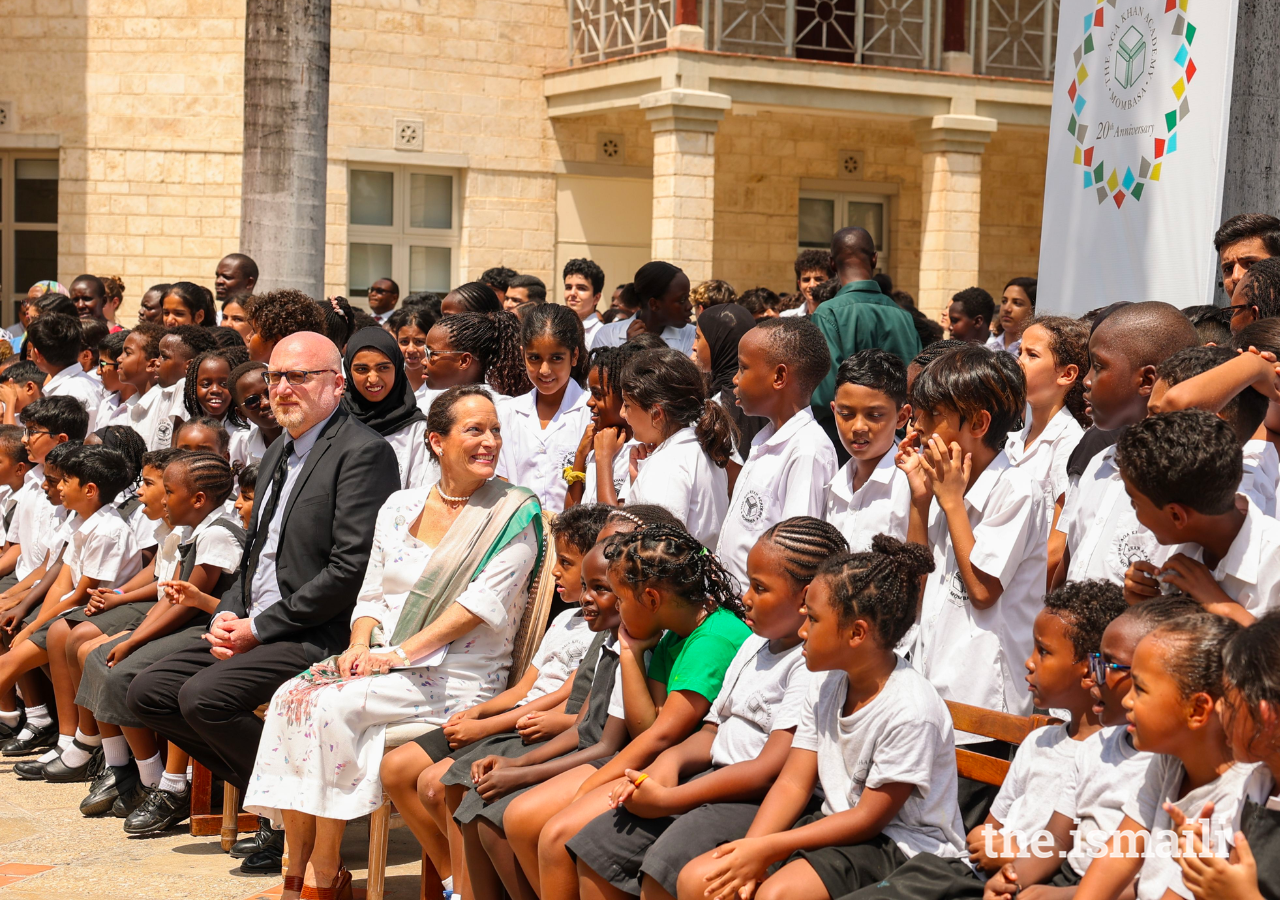 Princess Zahra joined students, staff, and guests to celebrate the Aga Khan Academy Mombasa’s 20th anniversary on 19 February 2024.