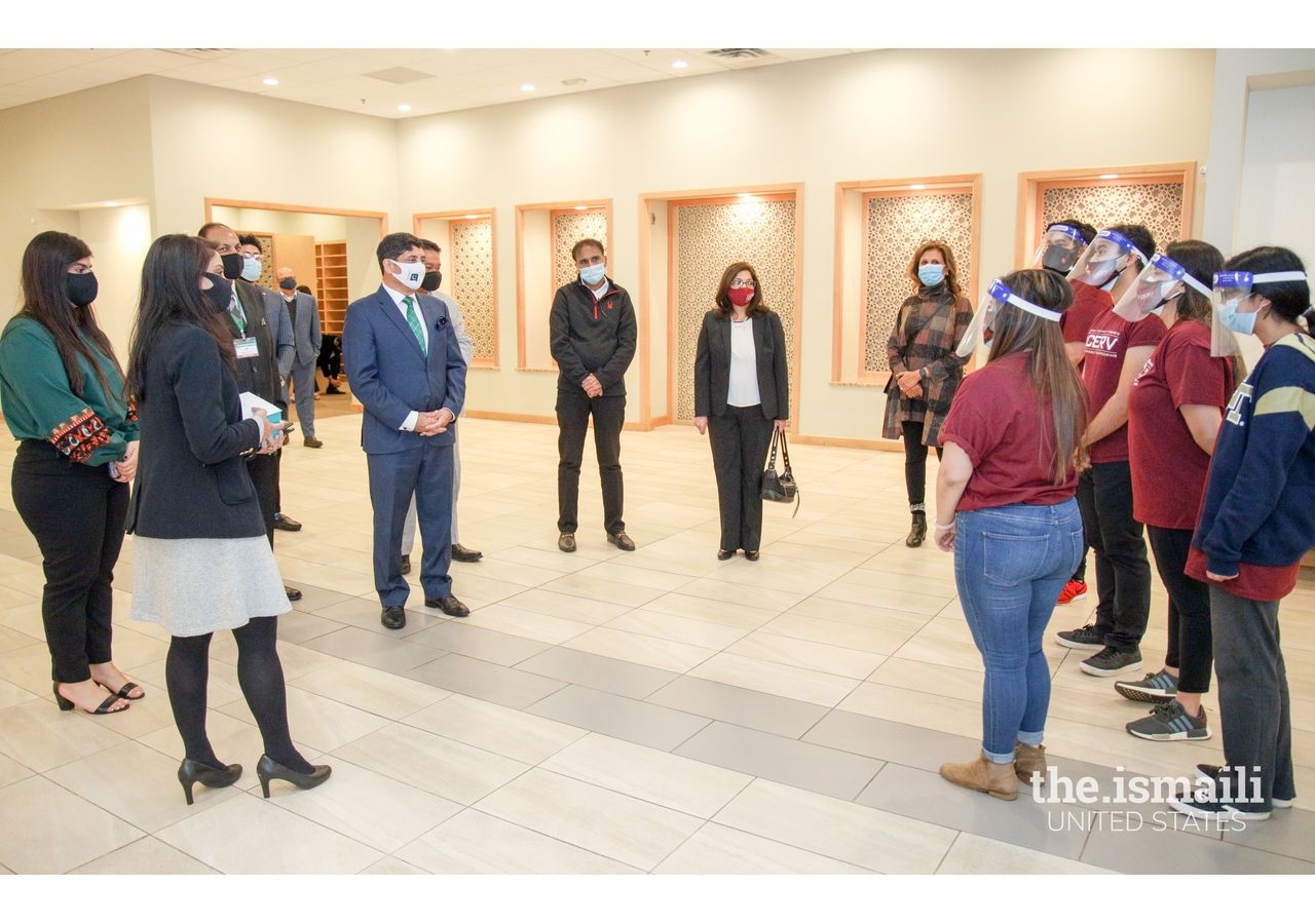 Pakistani Consul General, Mr. Abrar Hashmi, meets I-CERV members and leaders of the local Ismaili community at the Ismaili Jamatkhana in Atlanta.