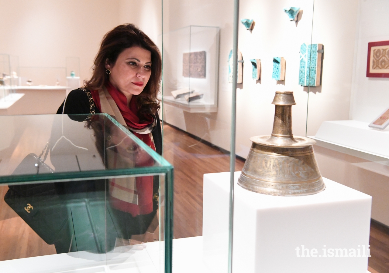 Samirah Saleh admires the artifacts at the Museum.