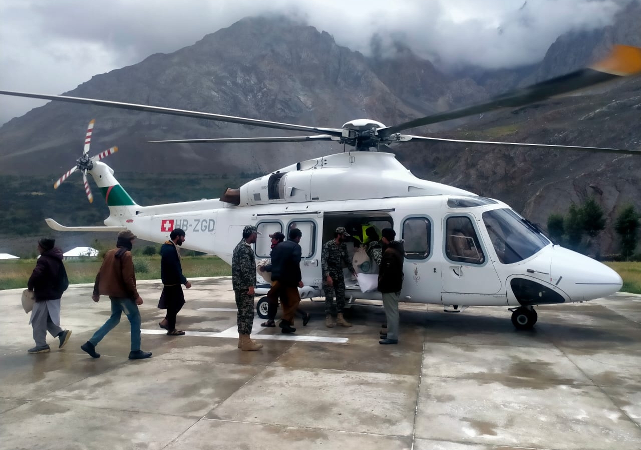 AKDN Helicopter operations have assisted in rescue missions and supported the delivery of food items and medicines to remote areas in Chitral and Gilgit-Baltistan.