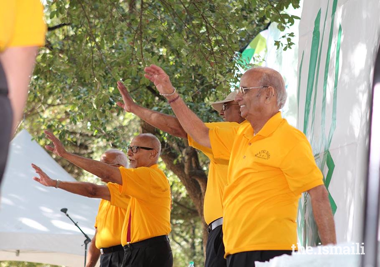 Ismaili Matki Band performing the song ‘Washmalley,” at the Aga Khan Foundation Walk and Run, at Sam Houston Park on November 14, 2015.