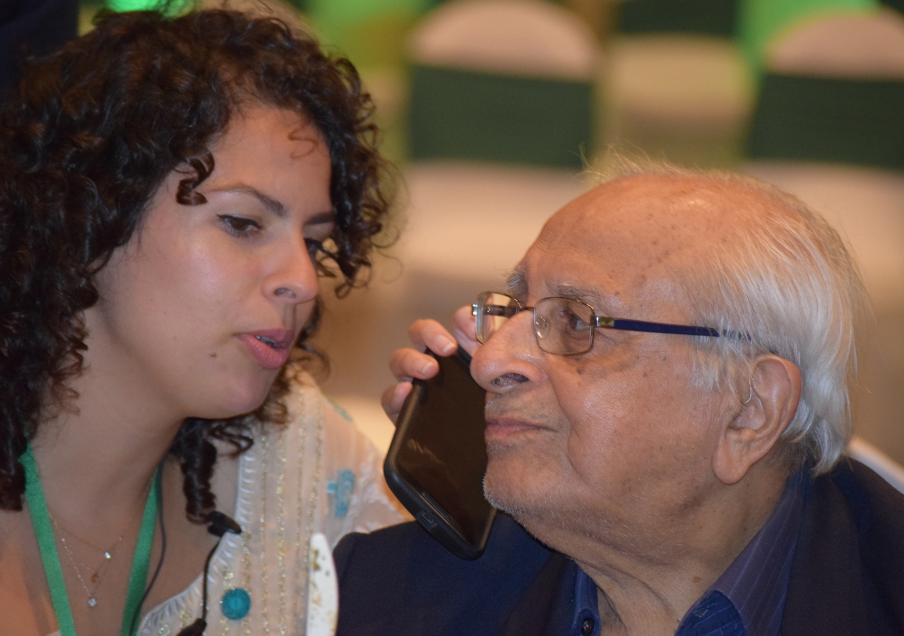 Alia Poonawala interviewing her grandfather, Kamrudin Poonawala.