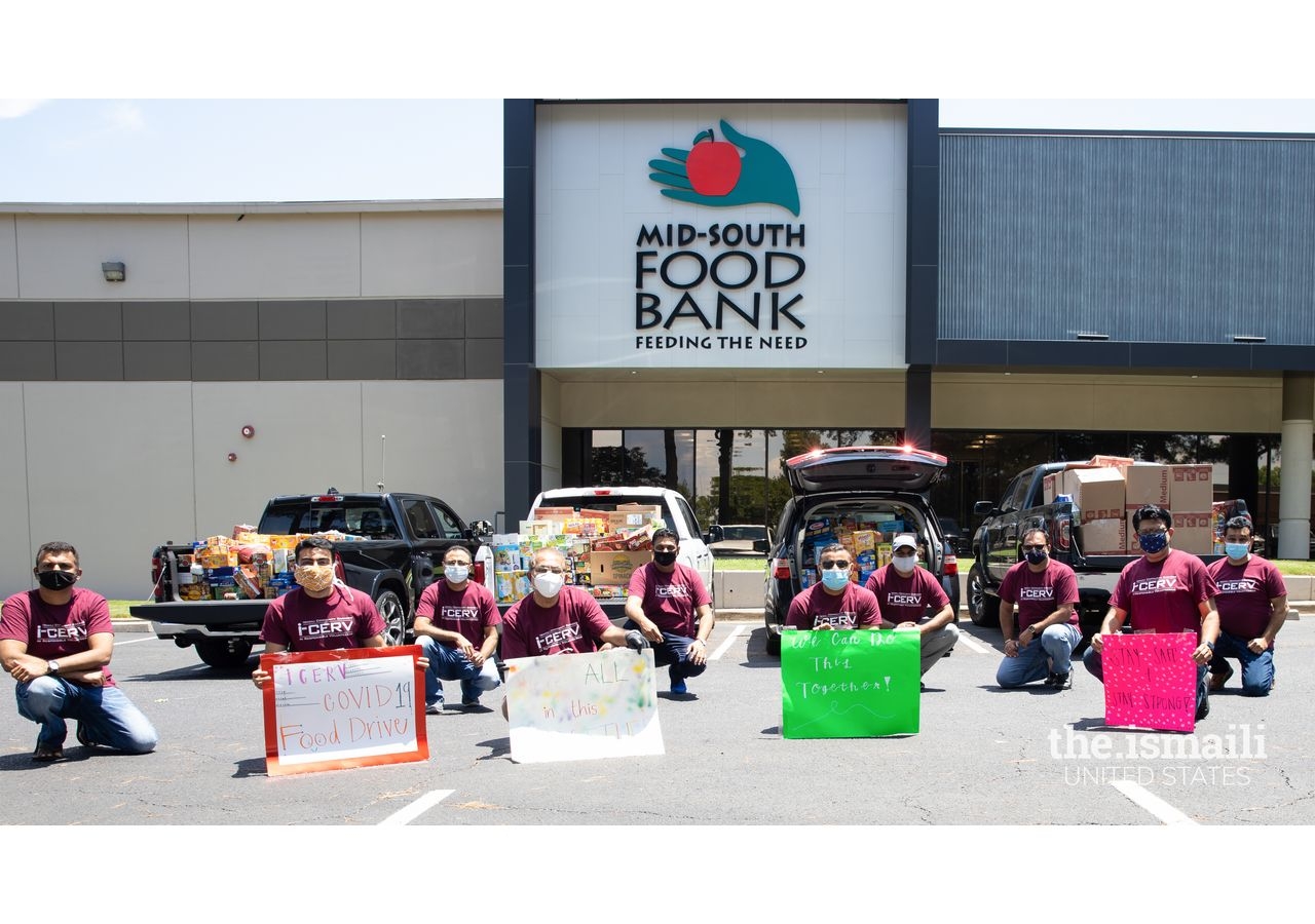 I-CERV volunteers arrive at the Mid-South Food Bank in Memphis with truckfuls of non-perishable food and messages of hope for those struggling from the economic consequences of COVID-19.