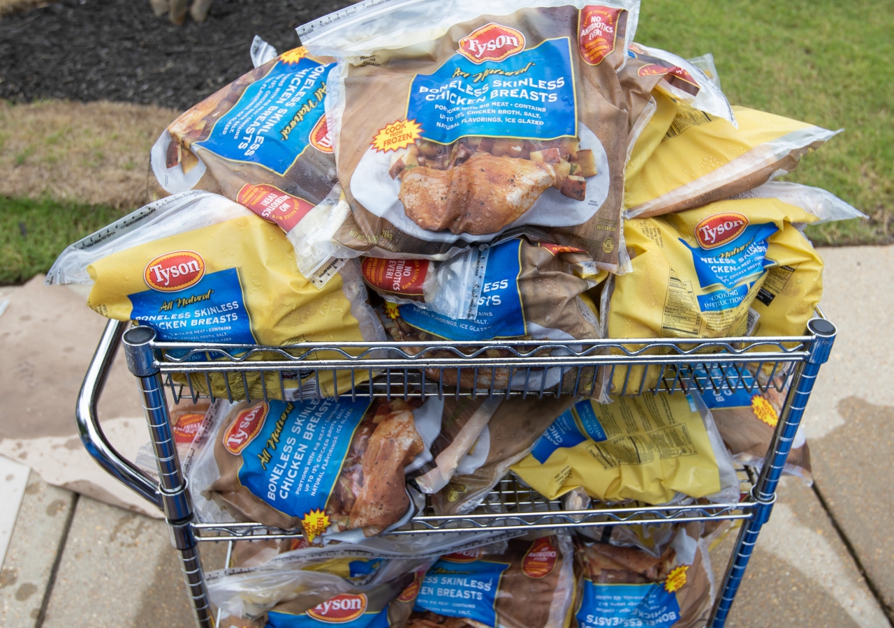 Some of the food donations that were distributed to families to help curb food insecurity during the COVID-19 pandemic.