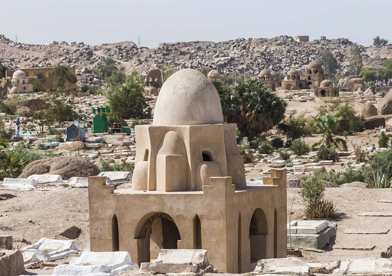 The Fatimid cemetery in Aswan contains more than 1,000 tombs and is considered one of the most important groups of Islamic tombs in Egypt. Bernard O&#039;Kane