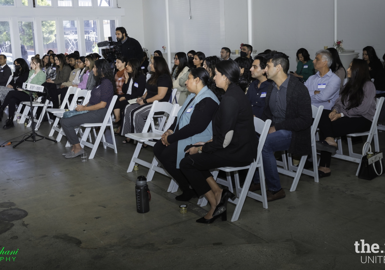 Audience members listen intently to speakers during the first panel discussion, “Being a Muslim in Public Service & Government.”