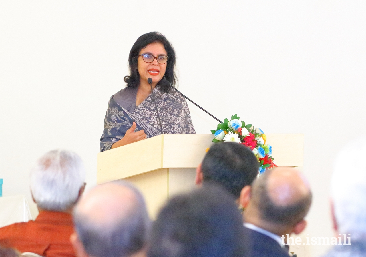 Dr Rubana Huq, Managing Director of the Mohammadi Group, speaks of the dynamic potential of human agency at the event entitled ‘A cosmopolitan ethic in action.’