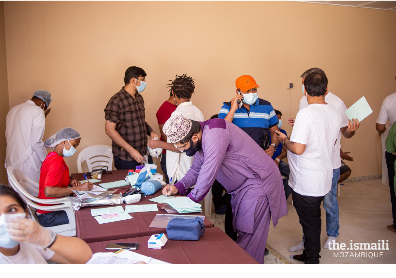 Blood Donation drive in Tete where members of other communities and faiths participated