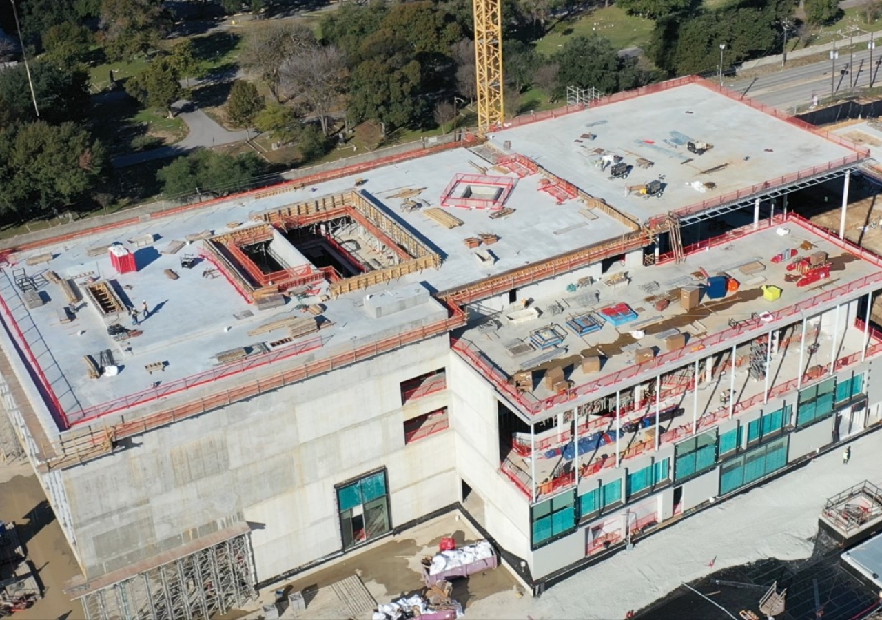 Building topped out