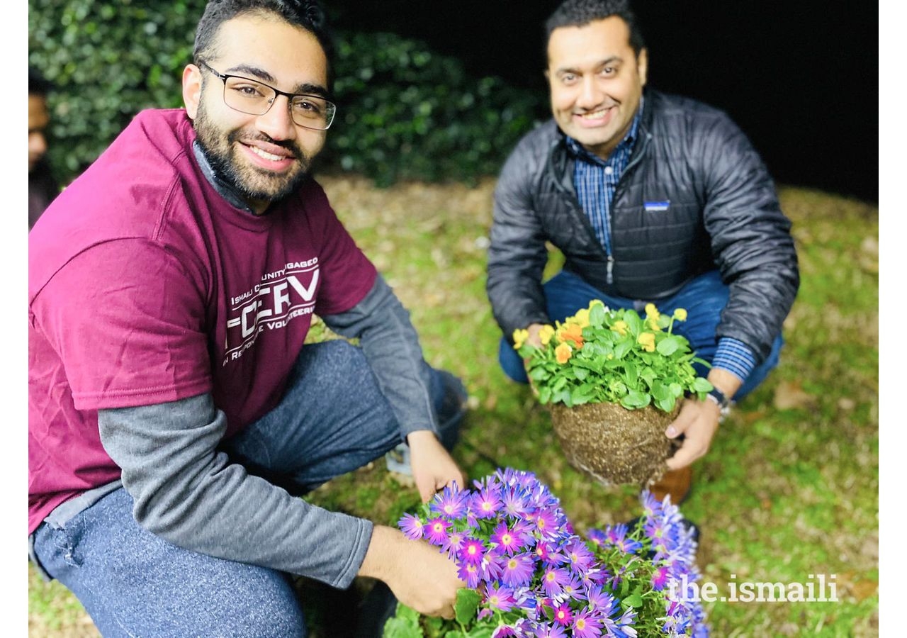 A flower garden for the Chattanooga Jamatkhana in Tennessee.