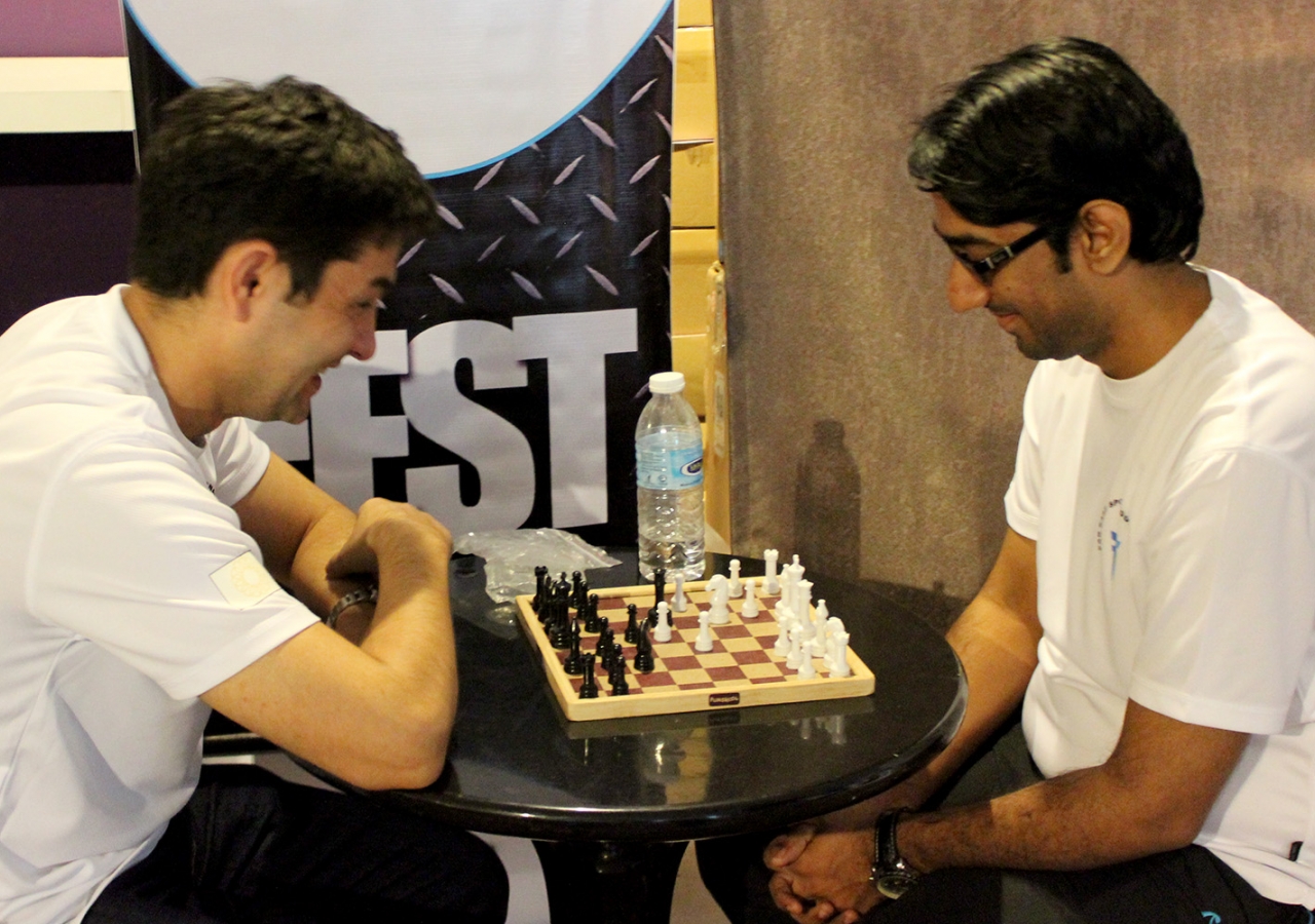 Chess players contemplate strategy at the Far East Sports Tournament in Kuala Lumpur. Salman Motani