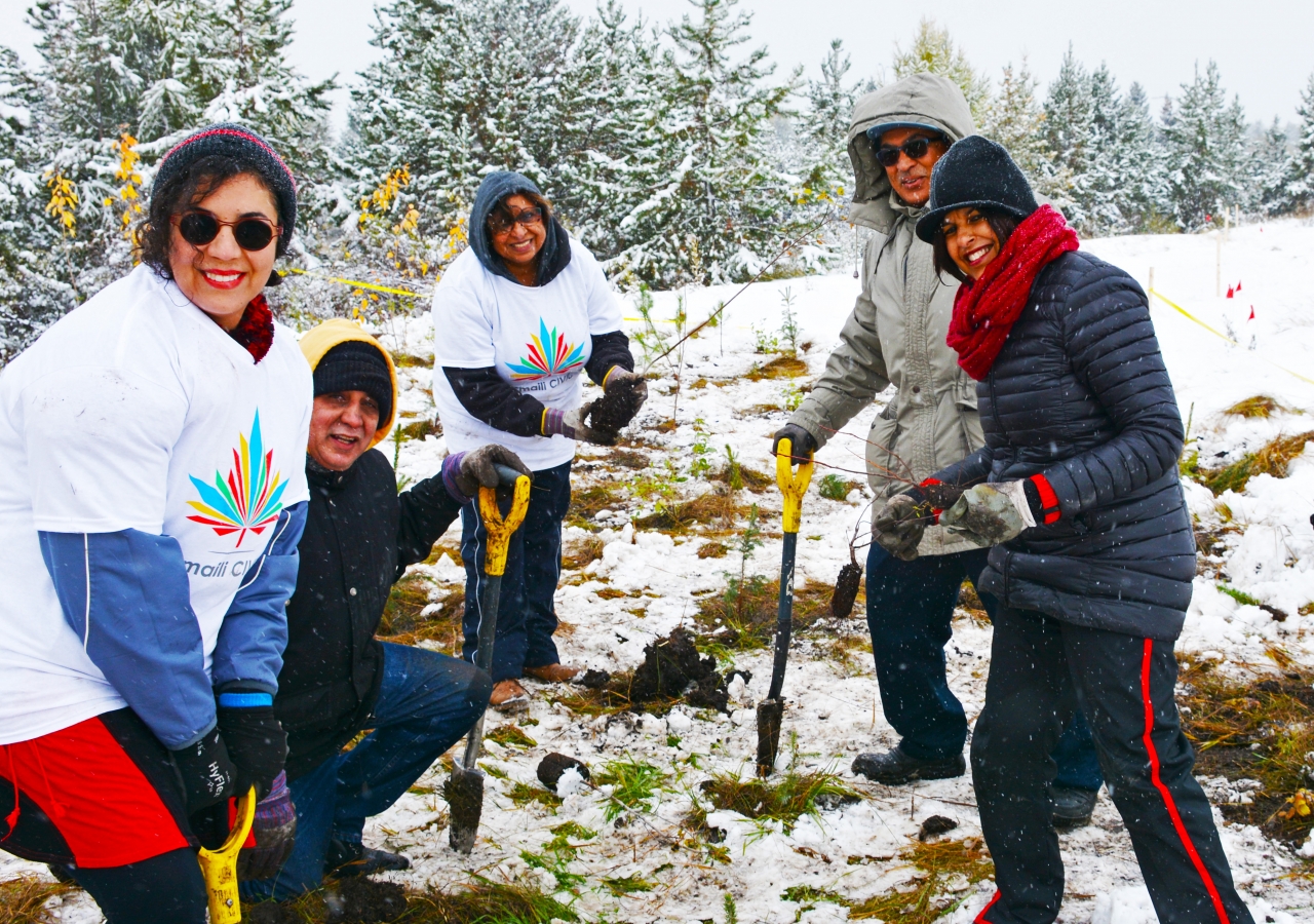 Edmonton volunteers planted 2,100 trees on the second annual Ismaili CIVIC Day.