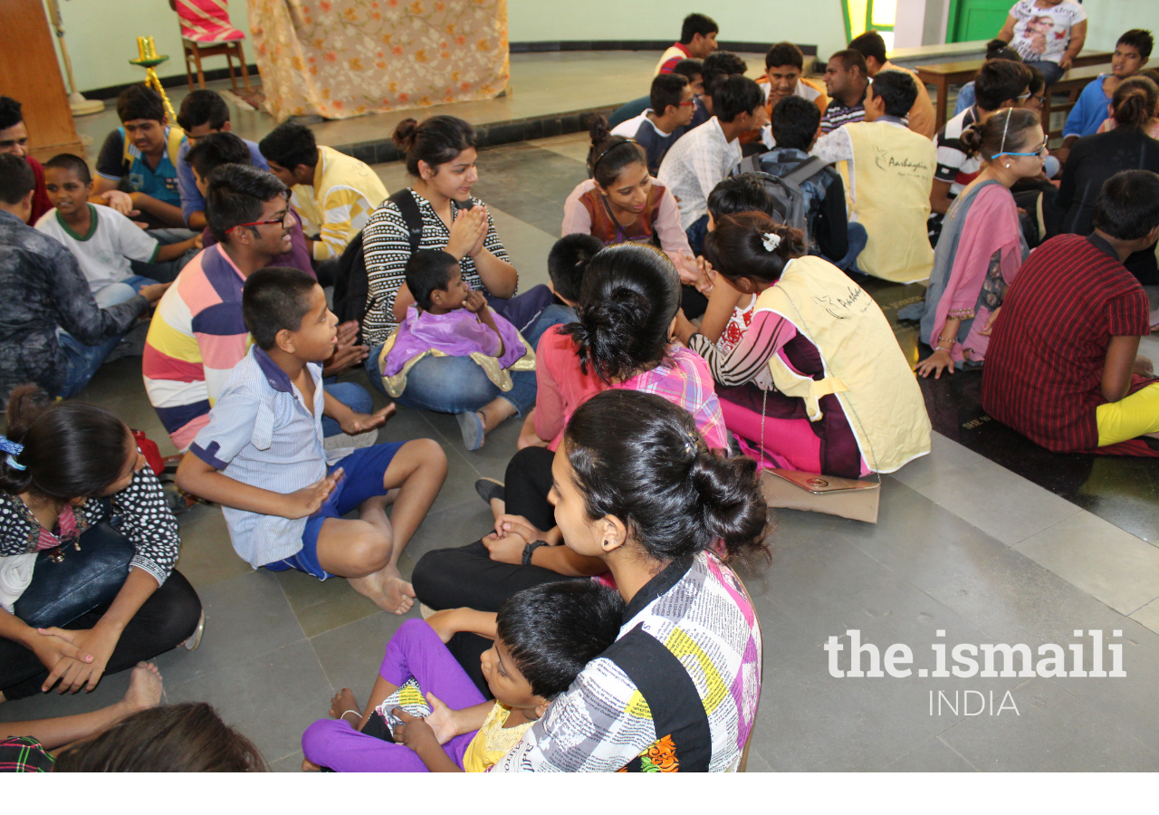 Participants being sensitized and taught about the need of being socially responsible through an orphanage visit.