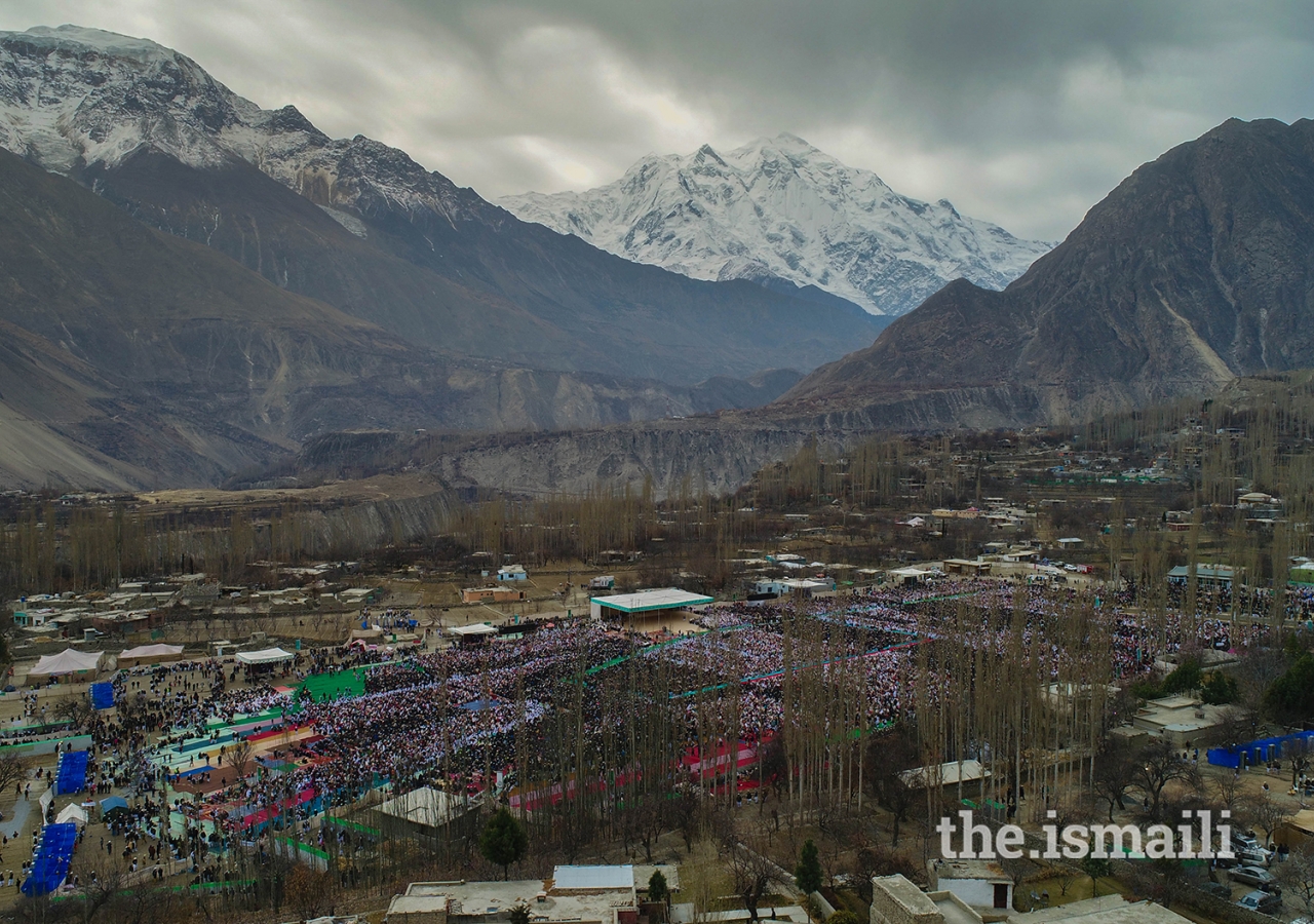 Bird's-eye view of the Darbar at Aliabad, Hunza