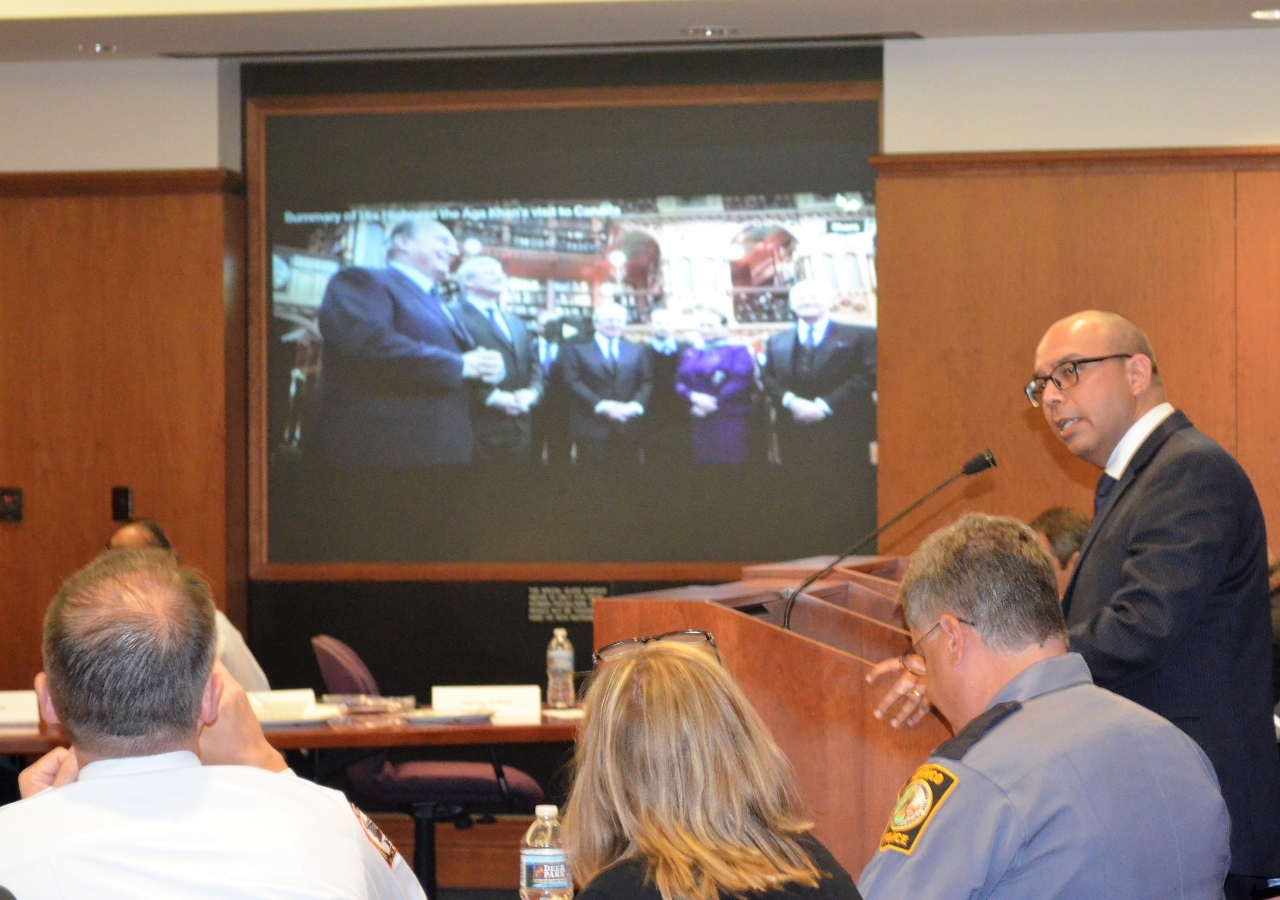 President Shajahan Merchant addressing the Henrico County City Council