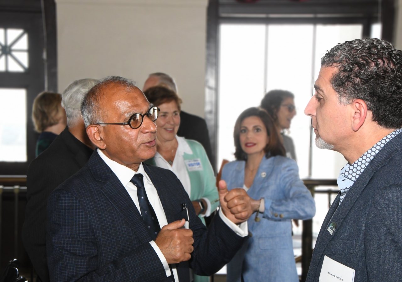 Karim Gowani interacting with guests.