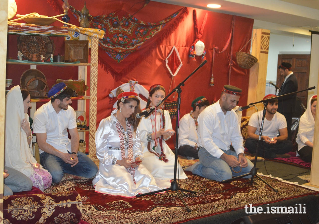 The Jamat singing traditional songs at the Roz-e-Nur event in New York.