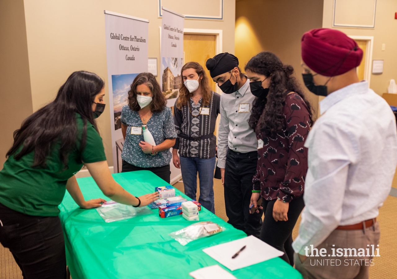 Ismaili CIVIC and Interfaith Atlanta Youth Board members gather at the Atlanta Headquarters Jamatkhana.