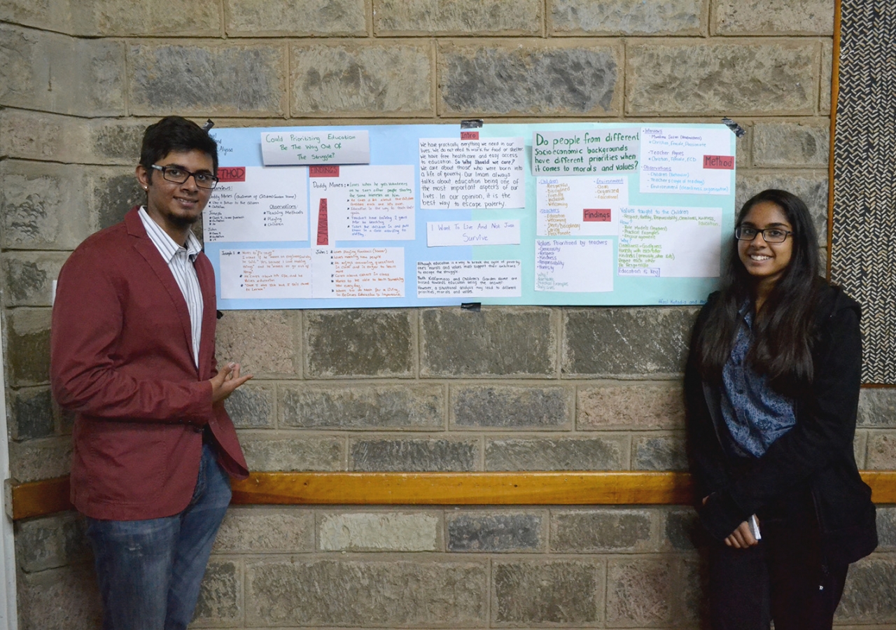 Participants share the results of their research at the Global Encounters Service Leadership Summit. Saraan Jiwani