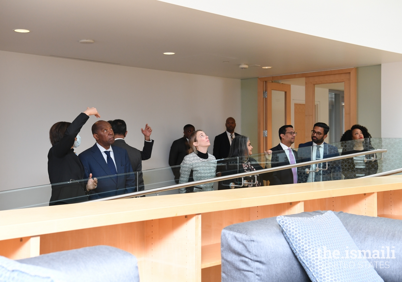 Mayor Sylvester Turner and the delegation touring the Ismaili Centre, Toronto.