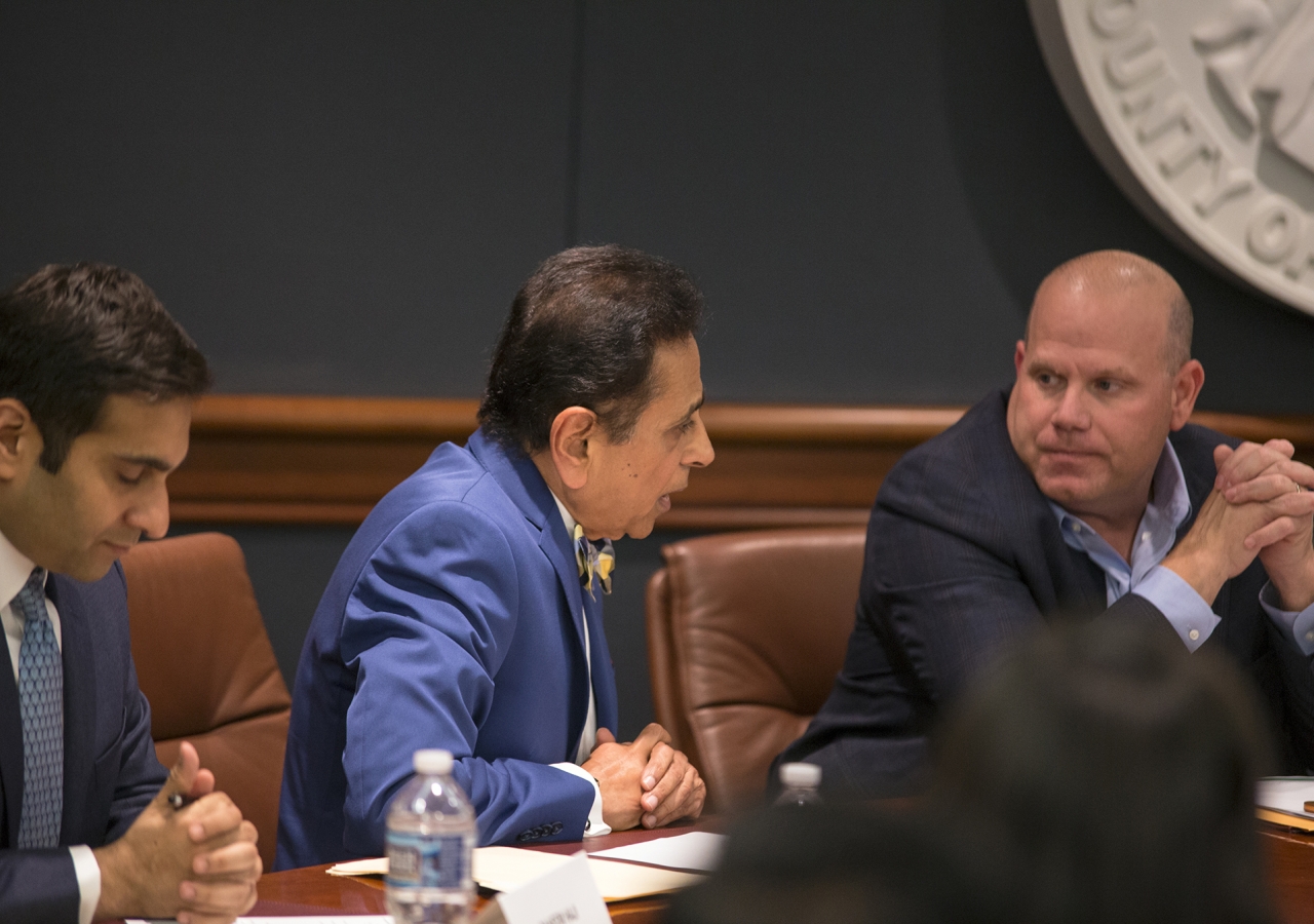 Hadi Merchant of Richmond introducing members of the Richmond Jamat to Mr. Thomas M. Branin, Three Chopt District Supervisor