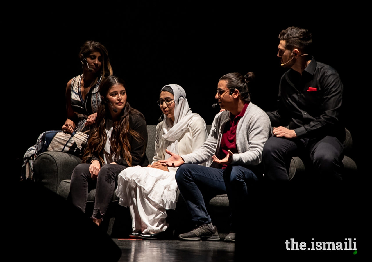 Actors perform as part of the narration of Rihla during the performance in Vancouver.