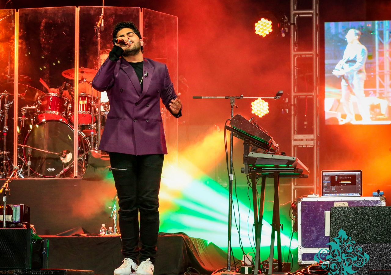 Artists perform on stage at the Jubilee Concert in Houston