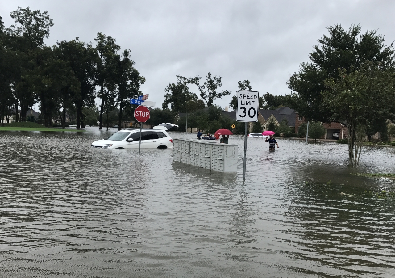 Hurricane Harvey, the first major hurricane to make landfall in the United States in over a decade, forced many residents out of their homes and into the floodwaters.