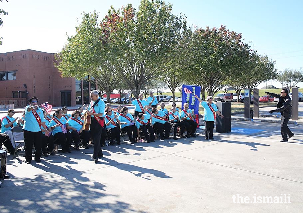 Southwest US Ismaili Matki Band performing the song ‘Waving Flag,’ at the Holiday Food Drive organized by Television Station ABC 13, and the Ismaili Council for the Southwestern United States, at the Ismaili Jamatkhana and Center, Houston, December 2016.