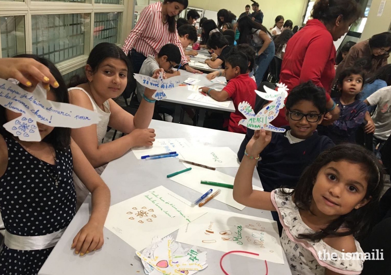 Murids of all ages were invited to participate in the Dove design activity