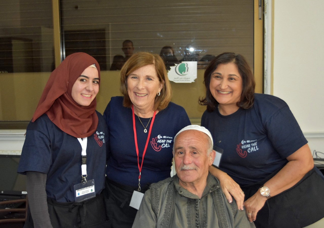 Dr. Nimet Adam with a patient in Amman, Jordan